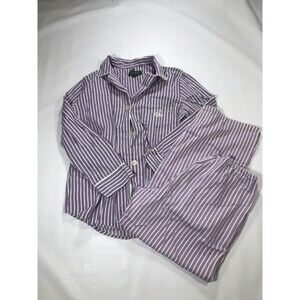 Lauren Ralph Lauren Purple Striped Pajama Set